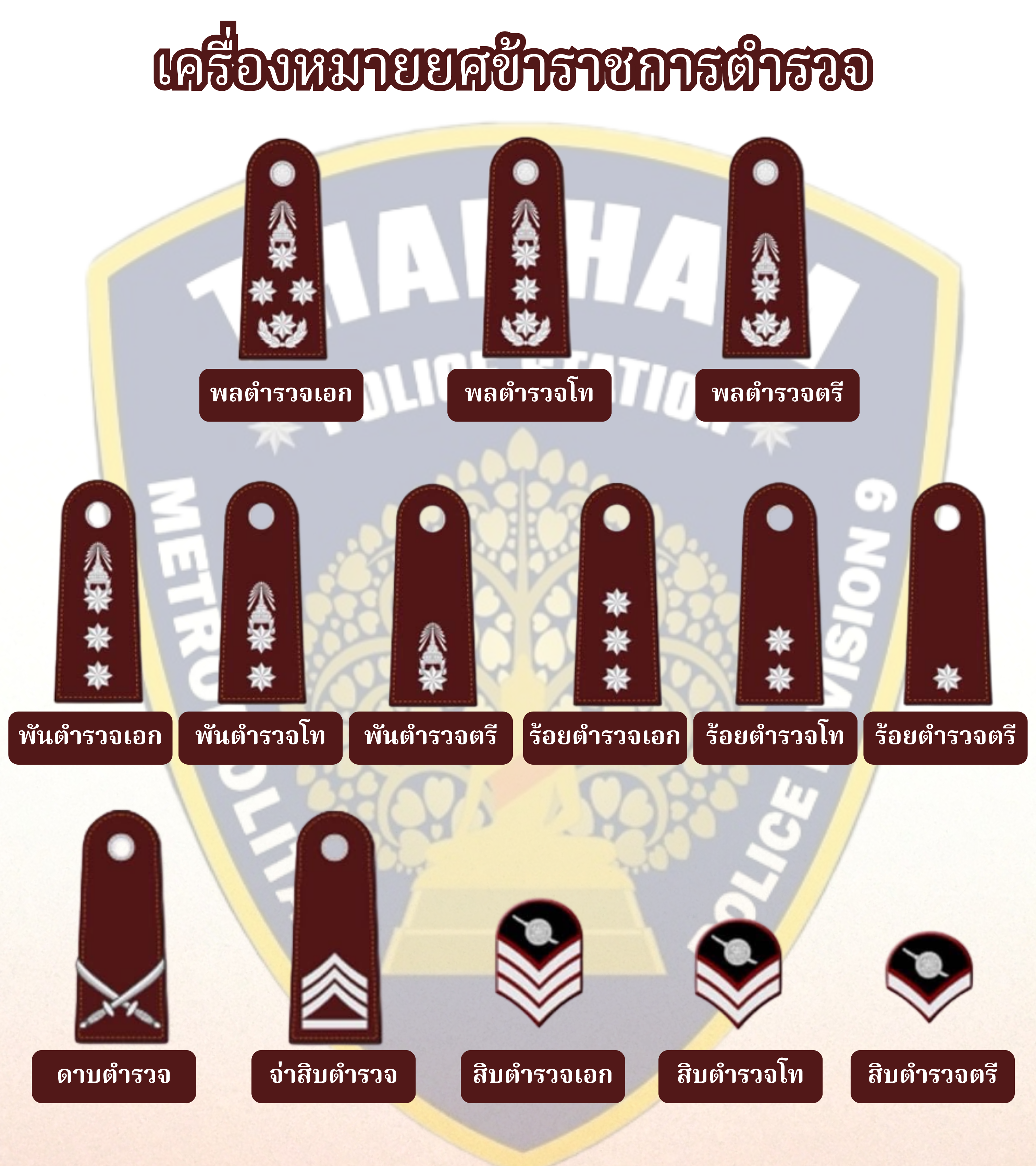 เครื่องหมายยศข้าราชการตำรวจ