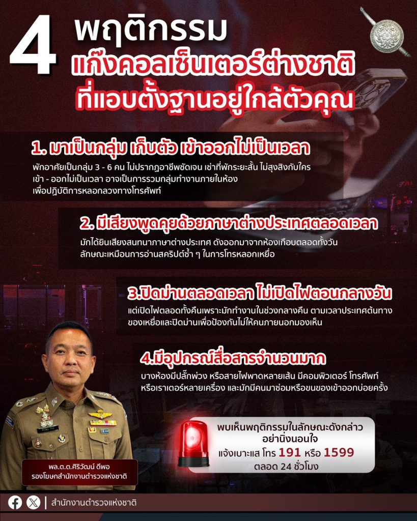 4 พฤติกรรมแก๊งคอลเซ็นเตอร์